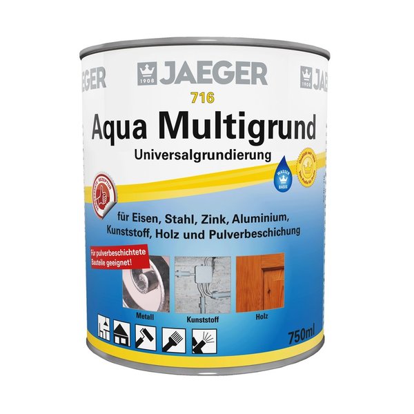 Jaeger Aqua Multigrund 716 Universalgrundierung mit Rostschutz, weiss