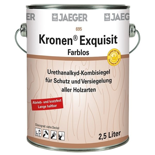 Jaeger Kronen Exquisit 695, PU-Kombisiegel für Holzböden, farblos