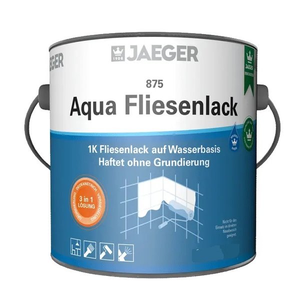 Jaeger Aqua Fliesenlack 875 für Wandfliesen 3in1, seidenmatt